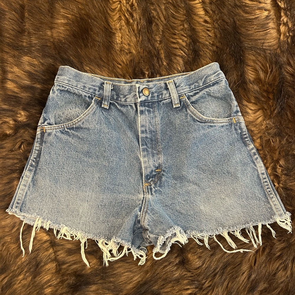 Rustler Light Blue Distressed Jean Shorts